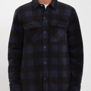 Bowered Fleece Überhemd - NAVY