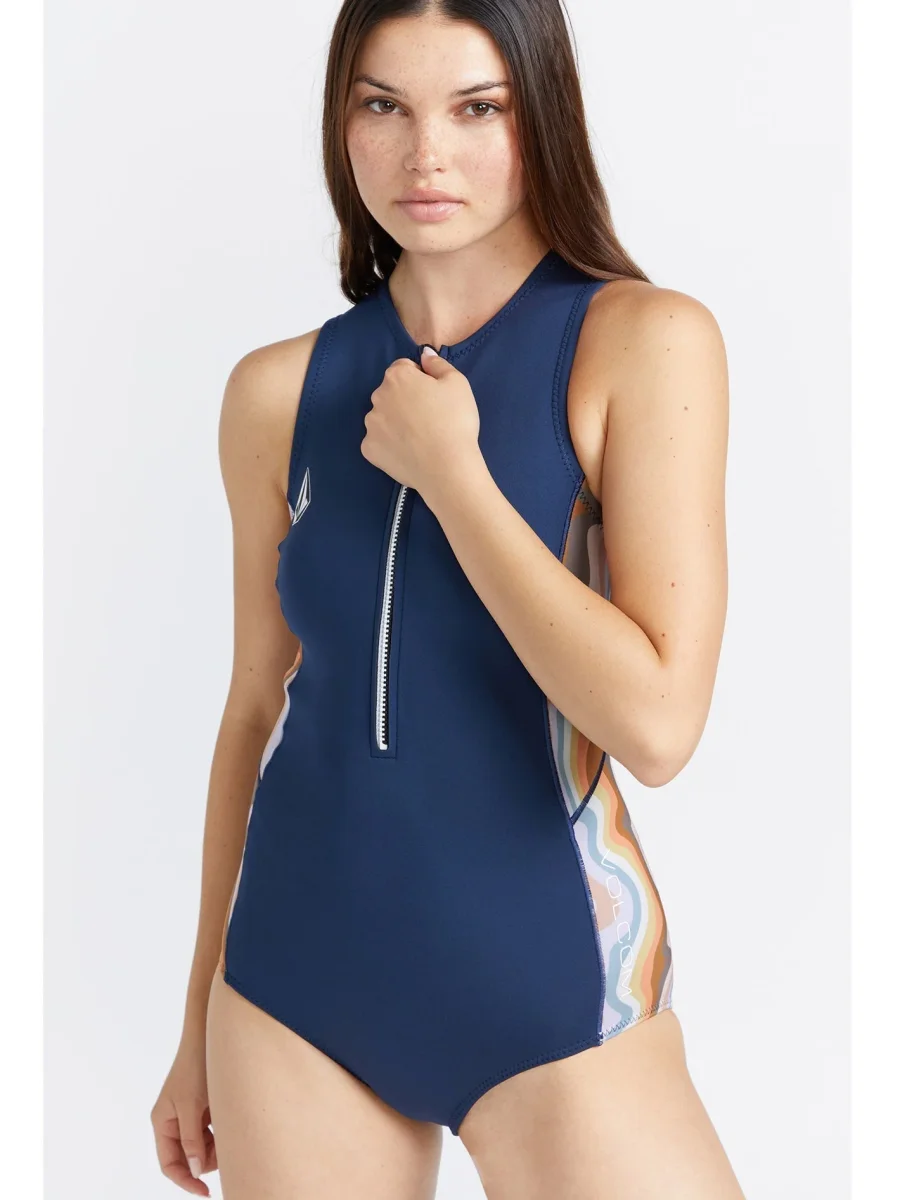 1Mm Front Zip Shorts John Neoprenanzug - NAVY – Bild 6