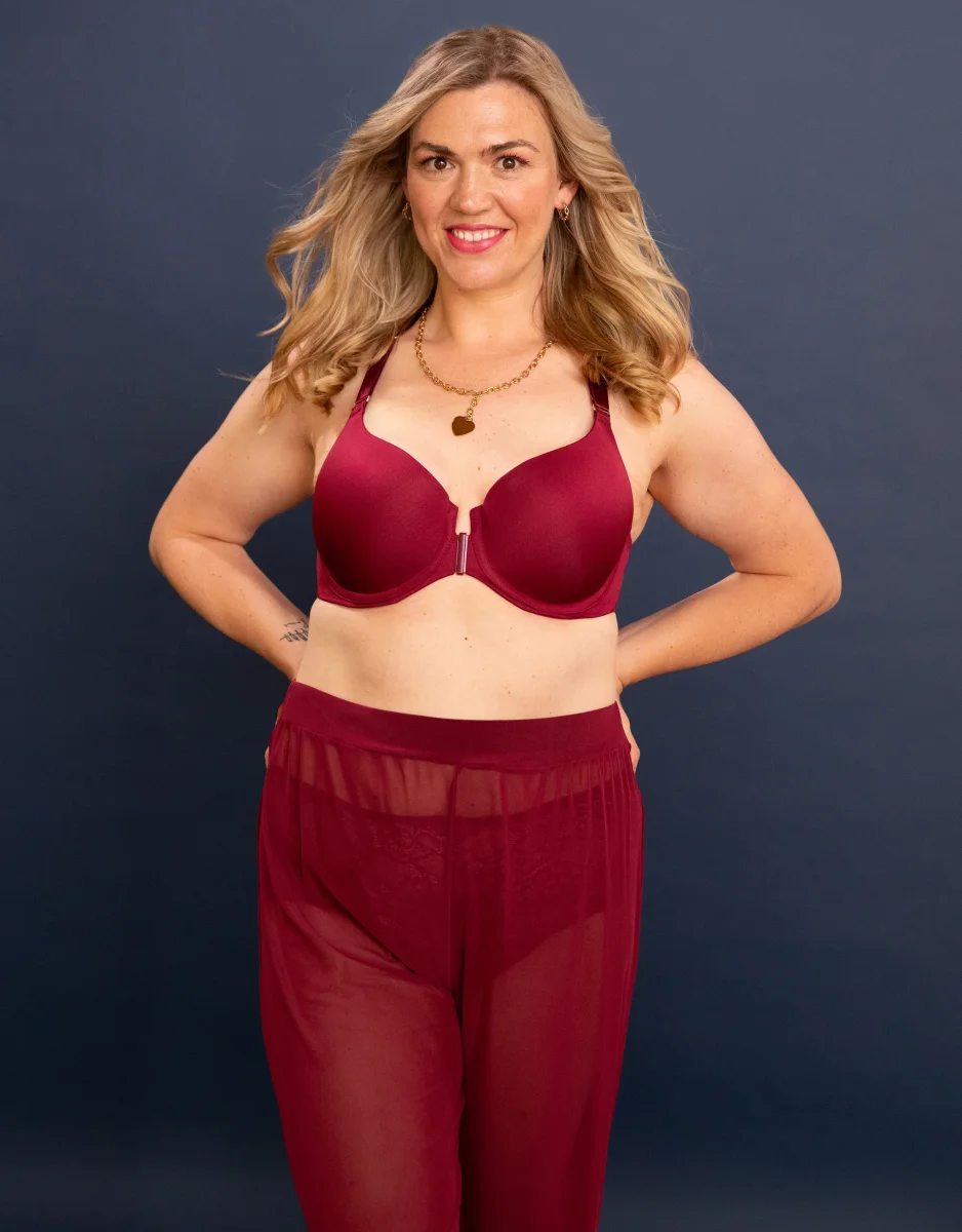 Vorderverschluss-BH Pure Luxe Bordeaux – Bild 9